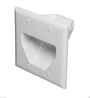 Wennow 2-gang Recessed Low Voltage Cable Plate (White)