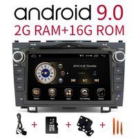 Car Stereo Radio in Dash Navigation for Honda CRV 2007 2008 2009 2010 2011, 8 inch Touchscreen Android 9.0 Single Din DVD Player Bluetooth with Rear View Camera,16GB SD Card,3.5mm Mic