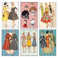 Mini Matchbook Set of 6 Images (Retro Fashion)