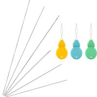 Norme 6 Packs Upholstery Needles Leather Sofa Craft Tool Needle Stainless Steel Straight Needle, Assorted Sizes