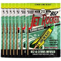 Jet Rocket B-12 Flavored Energy Toothpicks-Lemon-Lime Blast 6 Pack