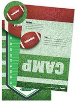 iscream Football Camp Pack of 8 Fold-over Cards with Flip Sticker Seals