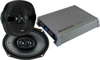 KICKER Bundle of 2 Items 44KSC69304 6"x9" 3-Way KS Series Speakers with EX150.2 2-Channel Amplifier