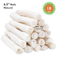 MON2SUN Dog Rawhide Rolls Natural Skinny Retriever Rolls 6.5 Inch 18 Count for Puppy and Small Dogs
