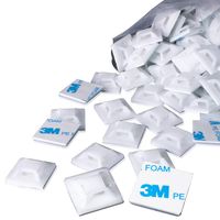 Cable Tie Mount and Zip Tie Squares Adhesive Mount.perfect for Wire Clips Cable Management Zip Tie Anchors,Durability Pro-grade UV Wire Holder (100pcs 0.75n, White)