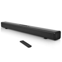 Sound Bar for TV, 32-Inch Soundbar Wired & Wireless Bluetooth 5.0 Speaker, 3D Surround Sound Home Theater System, Wall Mountable [Optical/AUX/TF Card/USB/Coax/RCA]