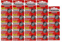 24 Panasonic CR2032 Batteries Lithium cr-2032 3V Coin Cell 4 Packs of 6 Batteries