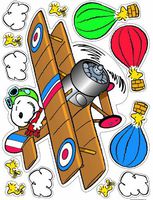 Eureka Peanuts Flying Ace Clings