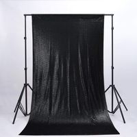 ShinyBeauty Sequin Photo Backdrop Sparkly Curtains 20FTx10FT Black 2 Panels Set Sequins Fabric Background Kids Mardi Gras Backdrop -0327S (240x120-Inch 2Pack, Black)