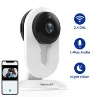 HD Wireless IP Camera, SMONET Indoor Security Camera with Night Vision for Home, Office, Baby, Nanny, Pet Monitor, Two-Way Audio, Micro SD Card Support