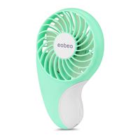 Eobeo Small Pocket Personal Fan Mini Size with 2-Speed Portable Hand Held Electric Cooling for Women Kids Home Office Outdoor Travel Camping Makeup USB Rechargeable Battery Operated (Fashion Green)