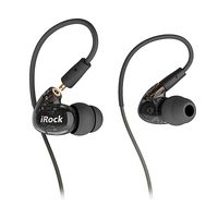 GranVela A8 Dual Driver in-Ear Monitor Earphones,Wired Stereo Sport Earbuds with Mic and Noise-isolating Earphones, Dynamic Crystal Clear Sound, Comfort-Fit for Running, Workout, Gym (Black)