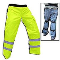 Forester Chainsaw Safety Chaps with Pocket, Apron Style (Long 40", Safety Green)
