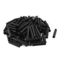 uxcell M3x30mm Female Thread Nylon Hex Standoff Spacer Pillar Black 100pcs
