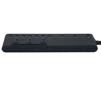 HornetTek 10-Port USB 3.0 Hub 5 Gbps Max with Individual On / Off Switches