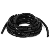 uxcell a15081800ux0419 Flexible Spiral Tube Wrap Cable Wire Organizer 12mm Dia 6.5m Black