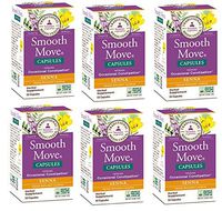 Traditional Medicinals Smooth Move Senna Capsules, 50-Count Bottle (Pack of 6)