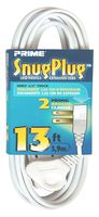 Prime Wire & Cable EC920613-5-Pk 13-Feet 16/2 SPT-2 3-Outlet Cord, 5-Pack, White