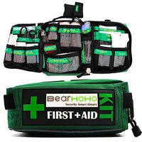 BearHoHo Handy First Aid Kit Bag 165-Piece Premium Compact 3 Layers Medical Bag Emergency Kit for Camping,Hiking,Workplace,Car,Caravan,Travel,Home,Office (with Contents)