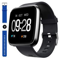 Smart Watch, Sport Waterproof Smartwatch, Fitness Tracker with Heart Rate Blood Pressure,Blood Oxygen, Sleep Monitor,Message Call Reminder Smart Watch for Men Women Kids, Compatible for iphone/Android