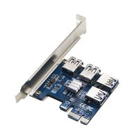 YiFeng Exquisite Design USB 3.0 PCI-E Riser Adapter Board Card PCIE Rabbet Ethereum Mining ETH (4 in 1)