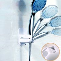 Adjustable Handheld Shower Head Holder Bracket, ABS+Plastic Bathroom 3M Adhesive Showerhead Adapter, Waterproof Wall Mounted Universal Showering Components - NO Tools Required