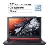 2019 Acer Nitro 5 AN515 15.6 Inch FHD Gaming Laptop (Intel Quad Core i5-8300H up to 4.0GHz, 8GB DDR4 RAM, 1TB HDD, NVIDIA GeForce GTX 1050 Ti, Backlit Keyboard, Windows 10) (Shale Black)