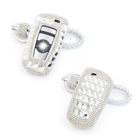 YIKA BMW Diamond key shell Car Key Case Cover Holder Pouch Remote Key Chains Key Bag For BMW keyless remote control Smart Key 1/2/3/4/5/6/M/X SERIES