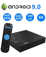 Android 9.0 TV Box,DAHOMI T95 Max Android Box 4GB RAM 64GB ROM H6 Quad-Core Cortex-A53 CPU Support 3D 6K H.265 Resolution 100M LAN Ethernet 2.4GHz WiFi USB 3.0