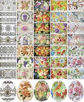 Lot 5 Thermo Heat Shrink Sleeve Decoration Easter Egg Wraps Pysanka Pysanky - for 35 Easter Eggs