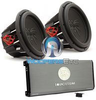 pkg Soundstream T1.6000DL Monoblock Amplifier + Pair of T5.152 15" Dual 2-Ohm Subwoofers