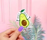 Lean Wit It Guac Wit It Avocado Vinyl Sticker - Pack of 2 - for Laptops, Water Bottles and Windows