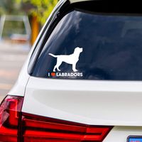 I Love Labrador Retrievers Labs Vinyl Sticker Decal