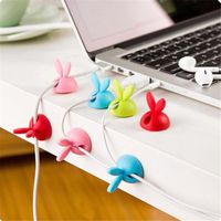 GBSELL 6 x USB Charger Cord Holder Cable Clip Desk Tidy Wire Drop Lead