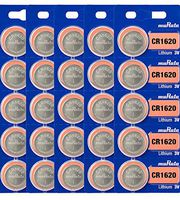 Murata CR1620 Battery 3V Lithium Coin Cell - Replaces Sony CR1620 (25 Batteries)