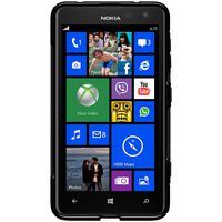 Amzer Dual Tone TPU Hybrid Skin Fit Case Cover for Nokia Lumia 625 - Skin - Retail Packaging - Solid Black