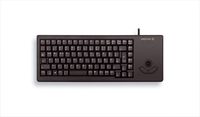 CHERRY G84 UltraSlim Keyboard w/Integrated Trackball, Black