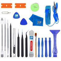 MMOBIEL 23 in 1 Professional Premium Repair Tool Kit Set incl. Anti Static Wrist Strap for Electronic Devices