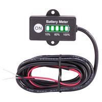 SEARON Mini 12V/24V Volt LED Battery Indicator Meter Gauge for Standard Lead-Acid Batteries Motorcycle Golf Carts Car Marine ATV (NOT Work on Trojan Batteries and Trolling Motor Batteries)