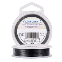 BENECREAT 28-Gauge Tarnish Resistant Black Wire, 328-Feet/109-Yard