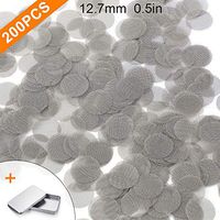 200 PCS Pipe Screens, Metal Pipe Screen 100% Stainless Steel, Pipe Screen Filters 1/2 Inch with Metal Box (My Grandfather and My Father's Choice) (1/2 Inch)