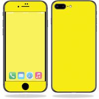 MightySkins Skin Compatible with Apple iPhone 8 Plus - Solid Yellow | Protective, Durable, and Unique Vinyl Decal wrap Cover | Easy to Apply, Remove, and Change Styles | Made in The USA