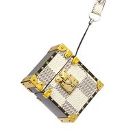 Airpods Pro Case with Wristband,MeiQing Leather Trunk Pattern Charging Protective Case Cover for AirPod Pro / 3 Generation Earphones Accessories (white)