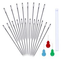 20 Pack 6.8Inch/17.5cm Long Sewing Needles, Embroidery Needles Large Eye Stitching Needles for Quilting Darning Bead Loom Beading Doll Making Sewing Art Crafts