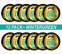 TeaZA Herbal Energy Wintergreen Pouches -Nicotine Free, Tobacco Free Pouches - Made with Green Tea Energy Dip Pouches [12 Pack]