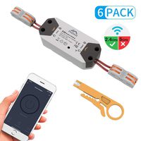 MoKo Smart WiFi Relay Switch, 6 Pack Wireless Smart On-Off Switch, 10A, Remote Control Light Switch Timer Controller for Household Appliance Compatible with Alexa, Google Home and IFTTT - Grey