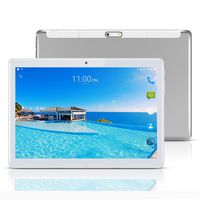 10 Tablet| 10.1" Inch Tablets PC Android 7.0,HD,3G, WiFi, GPS, GSM, Octa Core, 64GB, 4GB, Dual Sim Card, 1920X1200 IPS, Silver