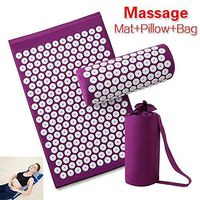 POPOTI Massage Relaxation Mat, Cushion Relieve Acupressure Mat Body Pain Acupuncture Spike Yoga Mat (Purple)