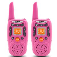 Eoncore T358 Walkie Talkies for Kids Two Ways Radio Toy Long Range 22 Channels 10 Call Tone Build-in Flashlight Pink