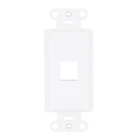 Legrand-On-Q WP3411-WH Keystone Decorator Insert Wall-Plate, 1-Port, White